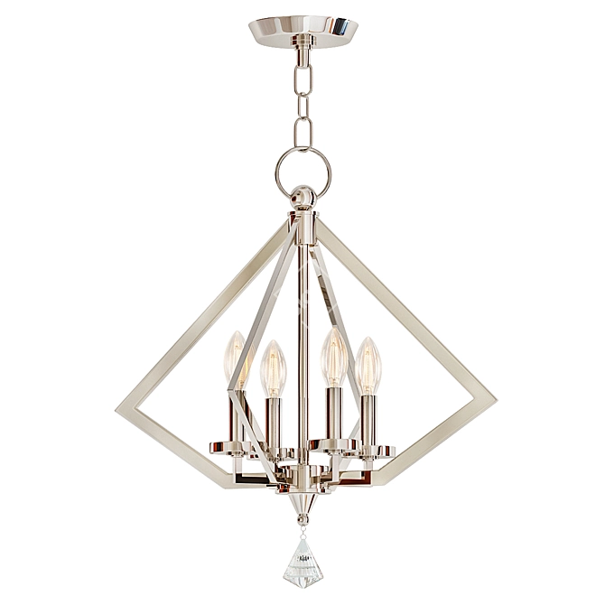 Diamond Luxe Mini Chandelier 3D model image 1