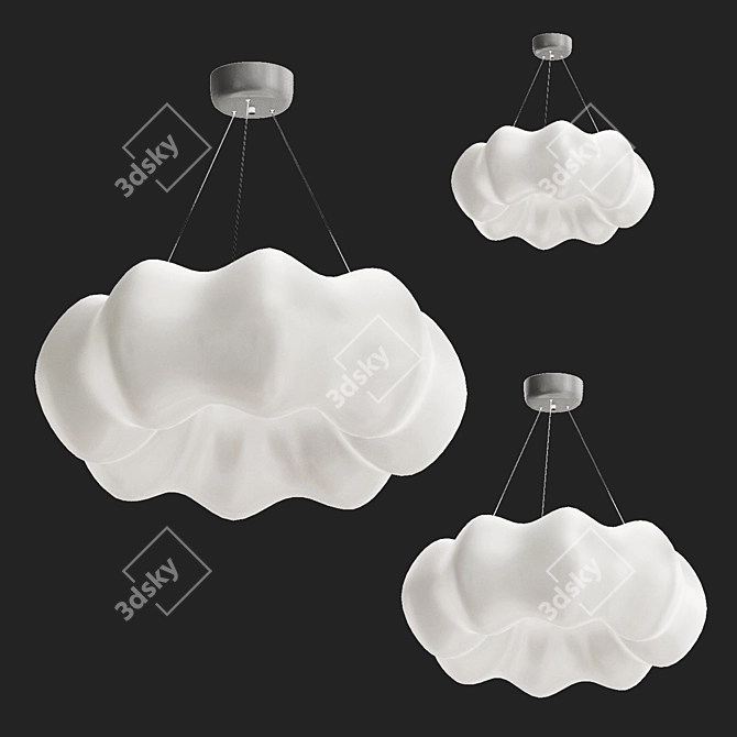 Modern Hanging Chandelier: Donut Design 3D model image 2