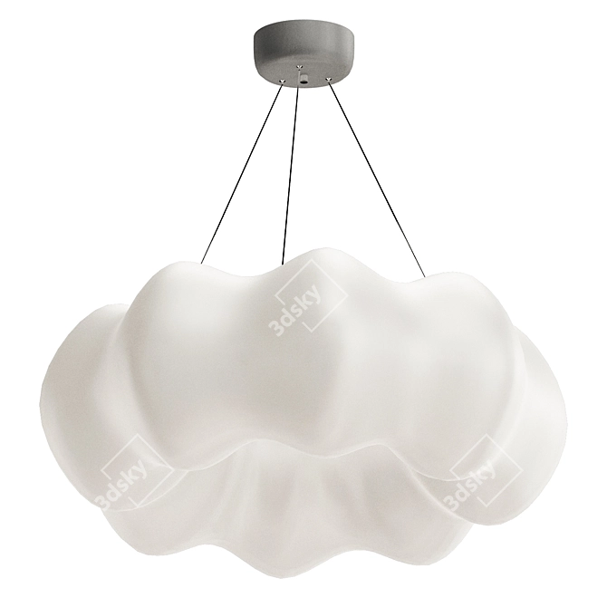 Modern Hanging Chandelier: Donut Design 3D model image 3