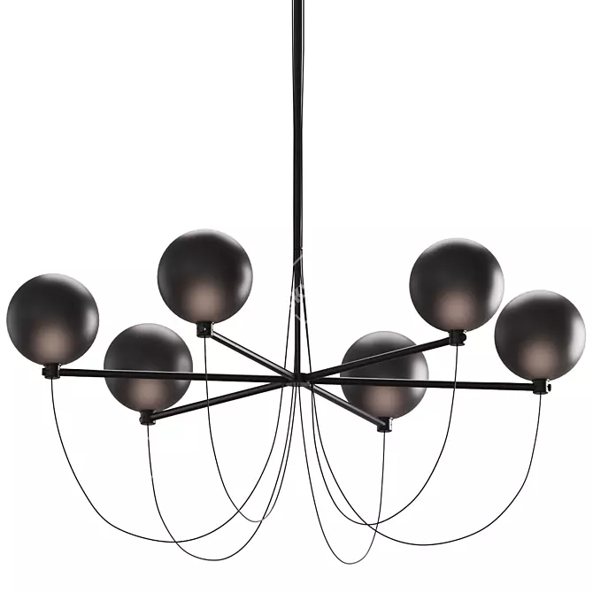 Elegant Hanging Lamp - Budget-Friendly Option 3D model image 2
