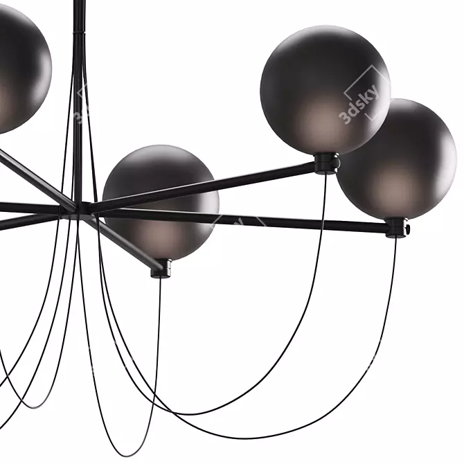 Elegant Hanging Lamp - Budget-Friendly Option 3D model image 3
