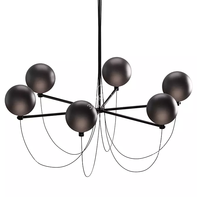 Elegant Hanging Lamp - Budget-Friendly Option 3D model image 4