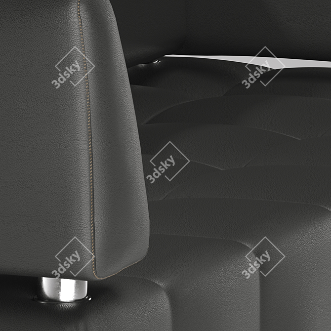 Elegant Office Deuce Sofa 3D model image 3