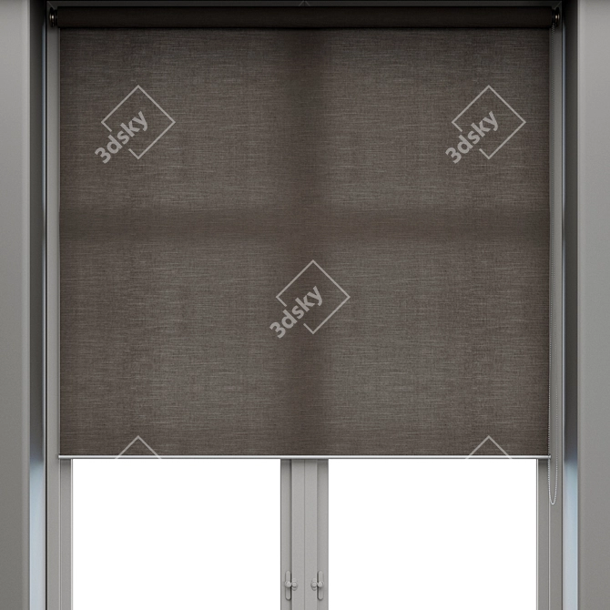 Customizable Roller Blinds: Edit Length, Width, and Fabric Texture 3D model image 7