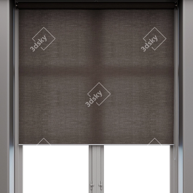 Customizable Roller Blinds: Edit Length, Width, and Fabric Texture 3D model image 9