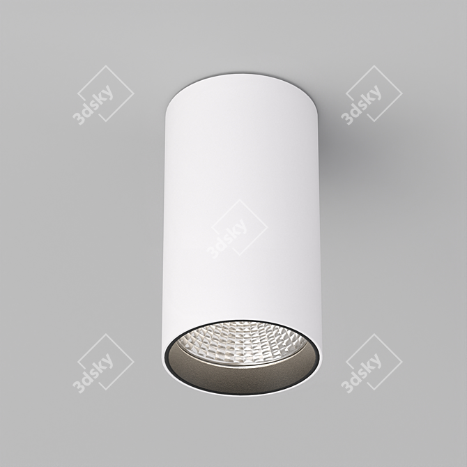 Title: Modular Surface Luminaire - Elegant and Versatile 3D model image 6