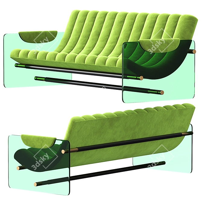 Luxurious FABIO LENCI Sofa - Elegant and Stylish! 3D model image 2