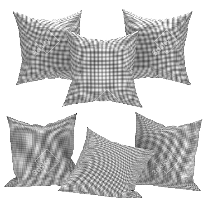 Festive Charm: Decorative Holiday Pillows 3D model image 2