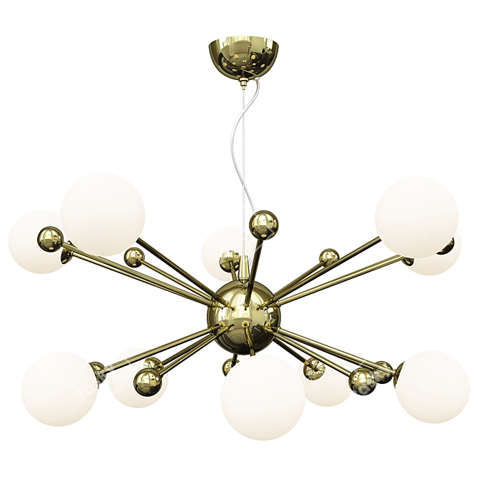 URSA Modern 10-Light Ceiling Pendant 3D model image 1