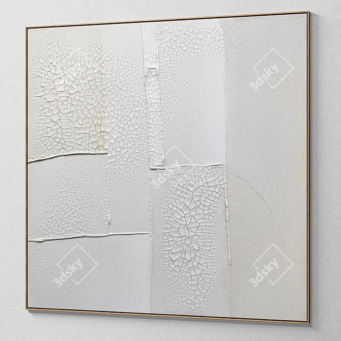 Abstract Plaster Photo Frames Set 3D model image 4