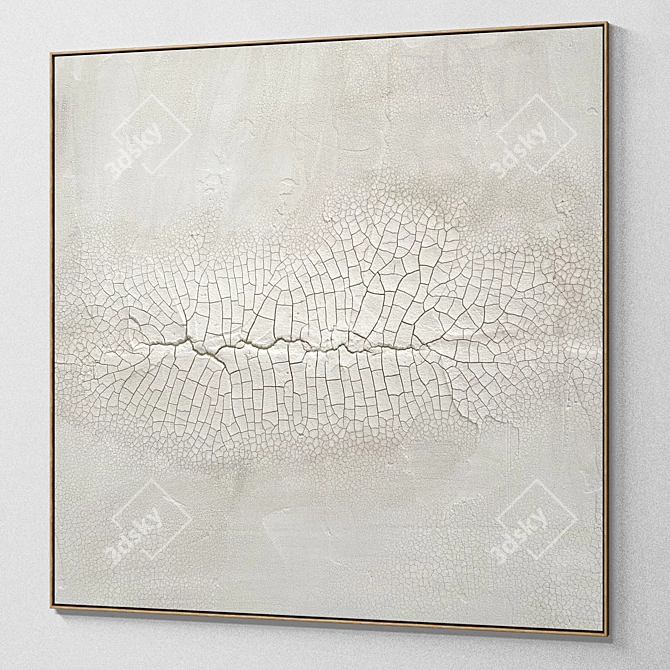 Abstract Plaster Photo Frames Set 3D model image 5