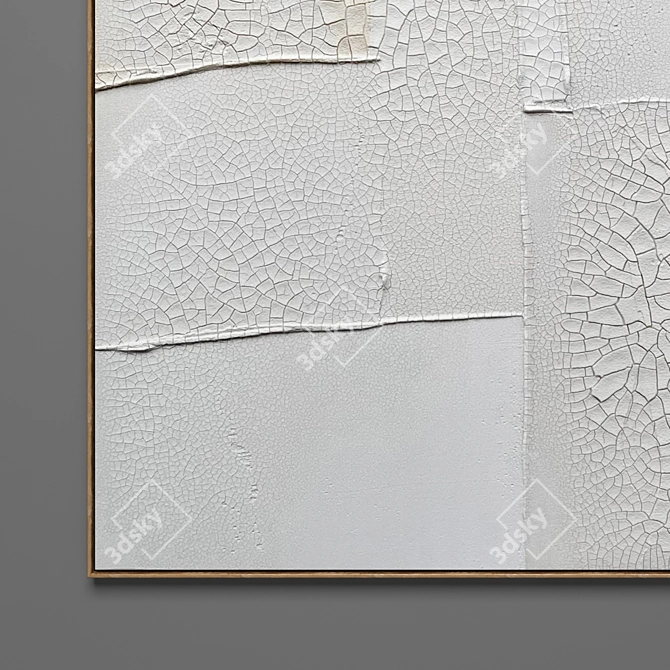 Abstract Plaster Photo Frames Set 3D model image 6