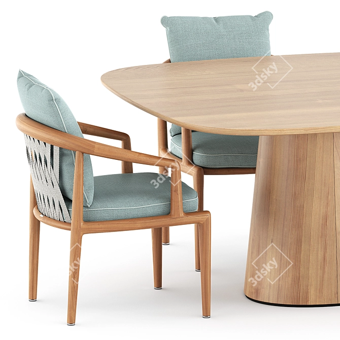  Serene Seating: Secret Garden Chair & POV 462 Table 3D model image 2