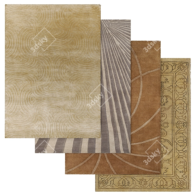 Luxury Brown Rugs: Timeless Elegance for Your Home 3D model image 1