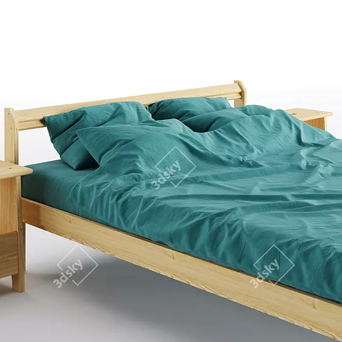 Modern Foldable Bed NEIDEN by João Teixeira 3D model image 3