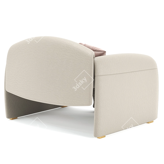 Elegant Le Club Armchair by Poliform 3D model image 4