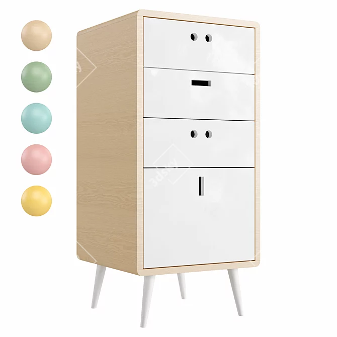 DAM's Martins: Children's Chest of Drawers 3D model image 1