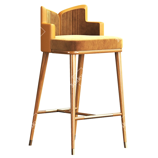 Modern Ervin Bar Chair by Mezzo 3D model image 2