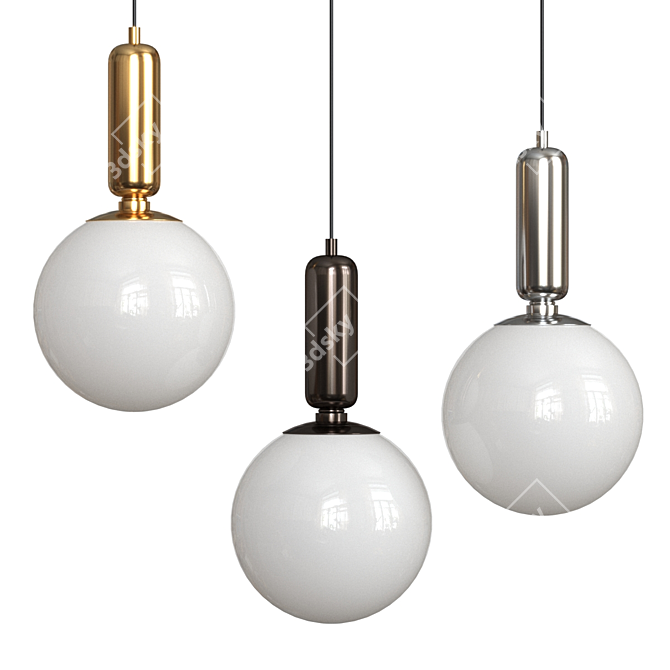 Bolla Sola Pendant Light - Elegant Illumination 3D model image 1