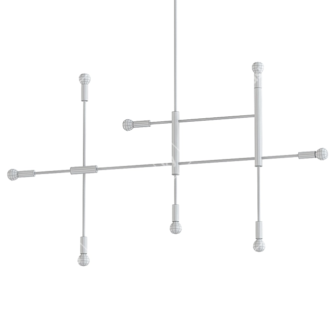 Chrissy 8-Light Tiered Chandelier 3D model image 2