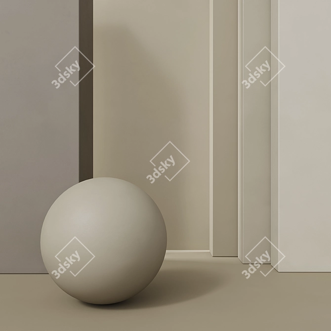 Beige Matte Wall Paint 3D model image 1