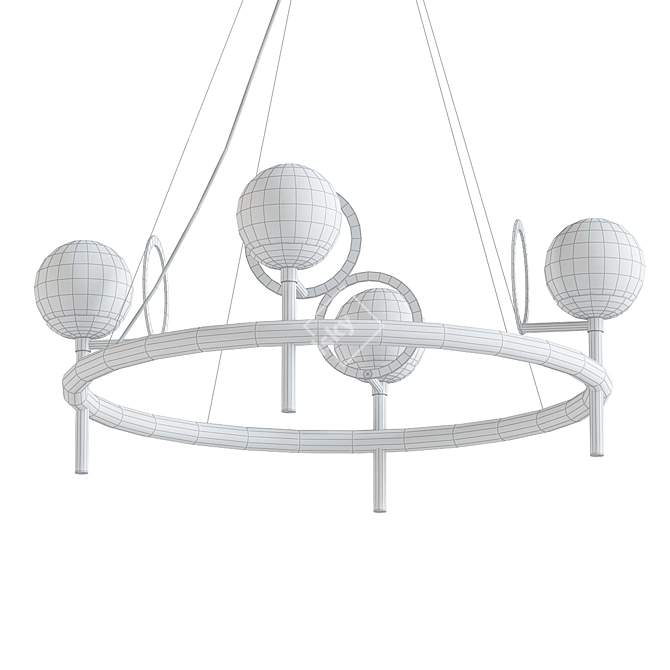 Daley 4 Pendant Chandelier 3D model image 2