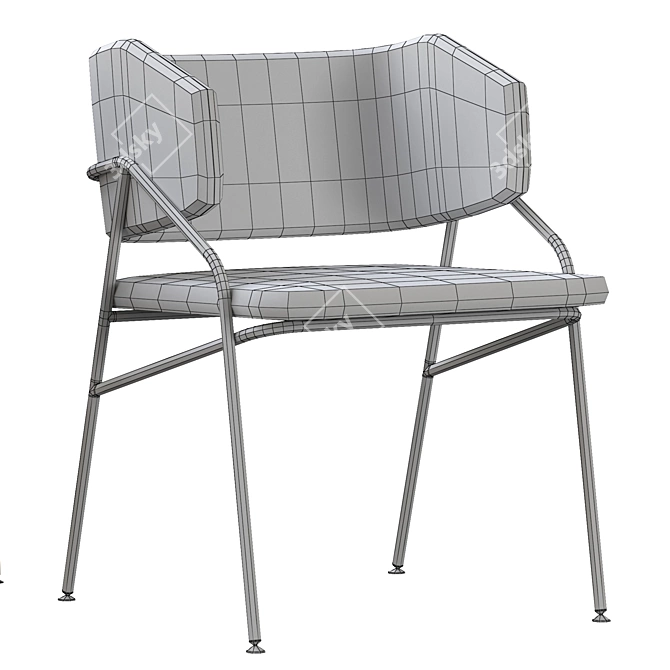 Sleek Line Chair 3D model image 5