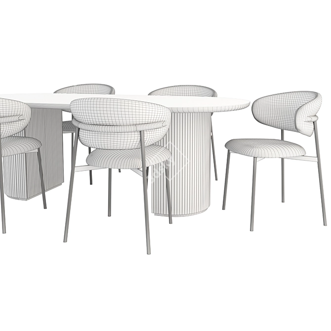 Oleandro Chair and Moon Table 3D model image 3