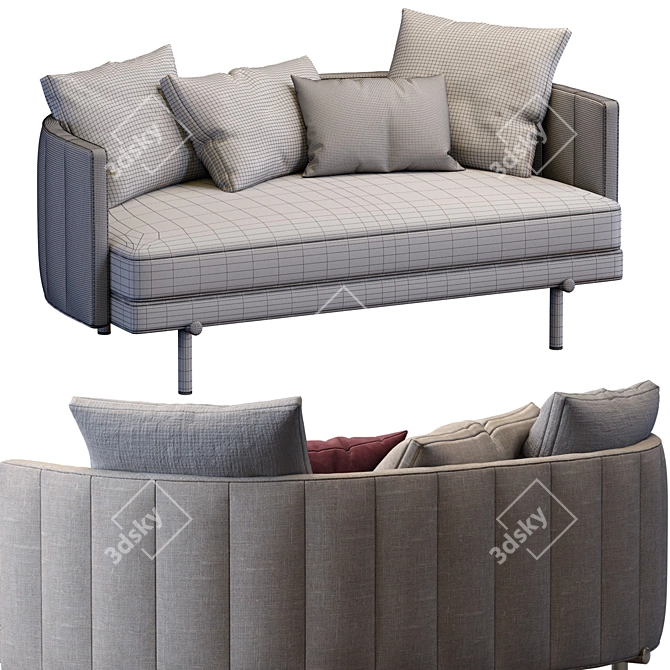 Elegant Torii Sofa by Minotti 3D model image 4