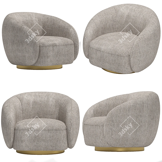 Elegant Swivel Chair: Brice 3D model image 5