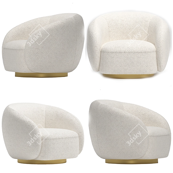 Elegant Swivel Chair: Brice 3D model image 6
