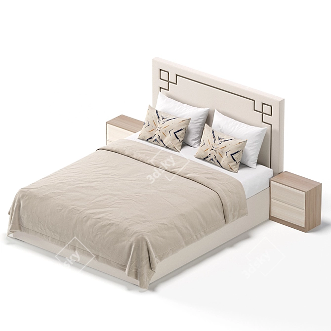 Luxurious Bed DARS by Cazarina 3D model image 2