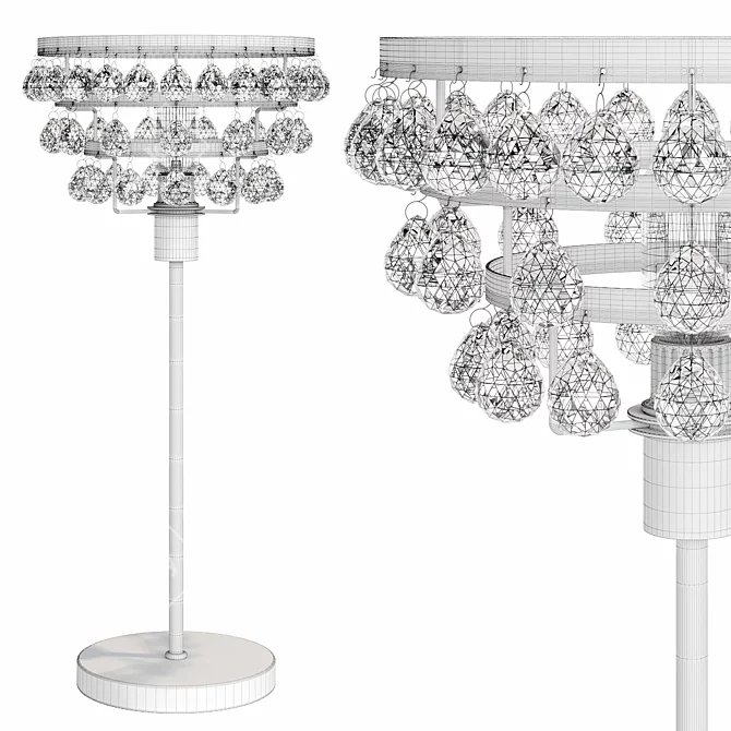 Elegant Crystal Metal Lamp | Buckingham 25 3D model image 2