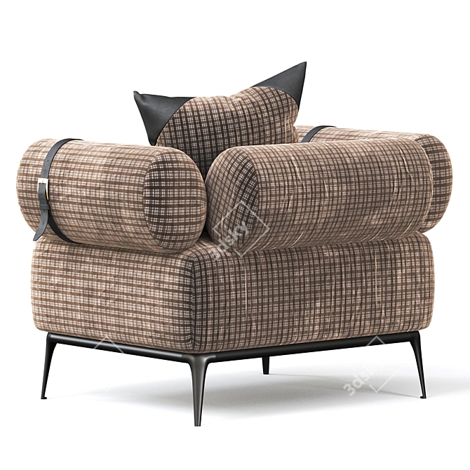 Elegant Phoenix Armchair 3D model image 4