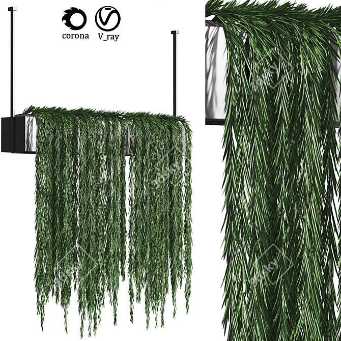 Versatile Plant10: 2015 Greenery, 4 Parts 3D model image 1