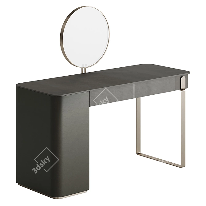 Elegant Parisienne Mirror Lady Desk 3D model image 4