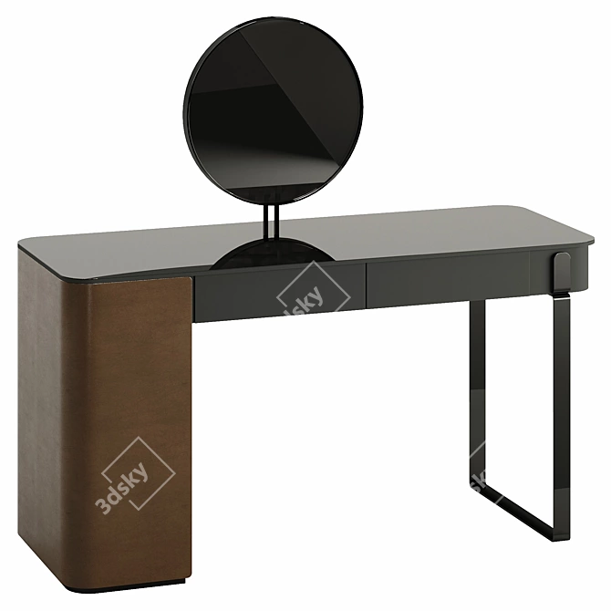 Elegant Parisienne Mirror Lady Desk 3D model image 6