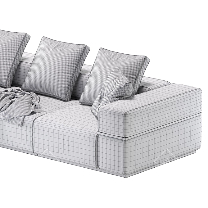 Designed for Comfort and Style: Cordoba Sofa Set 3D model image 5