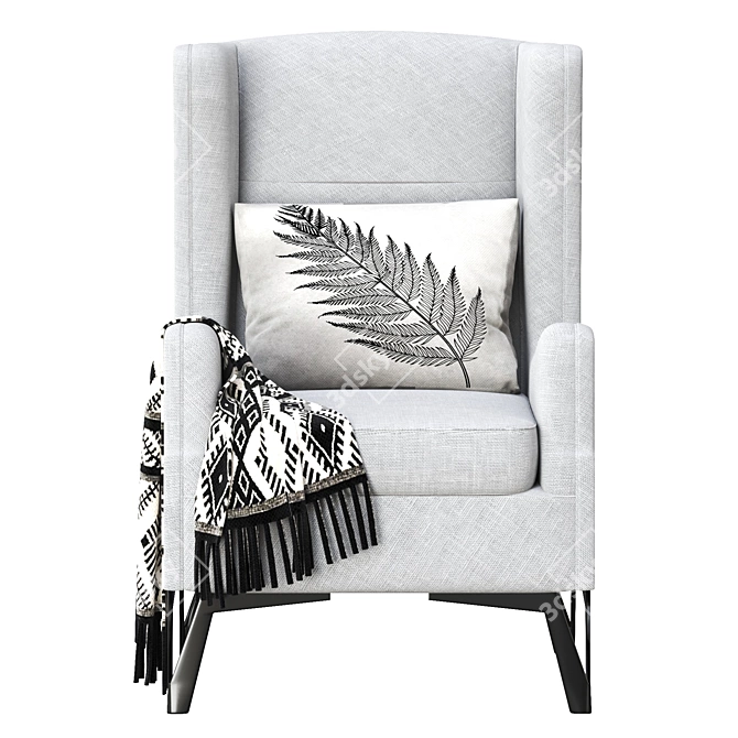 Modern Flavia Armchair 3D model image 2