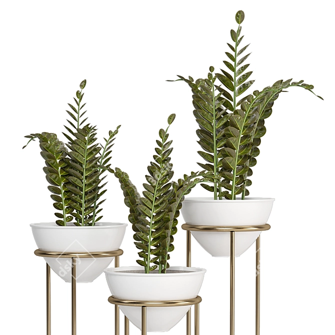 Ferm Living Bau Pot Large - Set 157: Indoor Plant Collection 3D model image 2