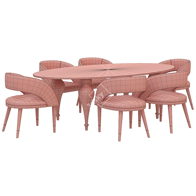 Elegant DV Home Collection Tavolo 3D model image 2