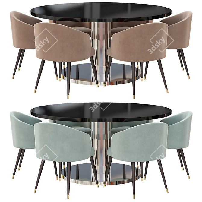 DV Home Collection Douglas Round Dining Table 3D model image 1