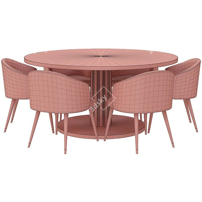 DV Home Collection Douglas Round Dining Table 3D model image 2