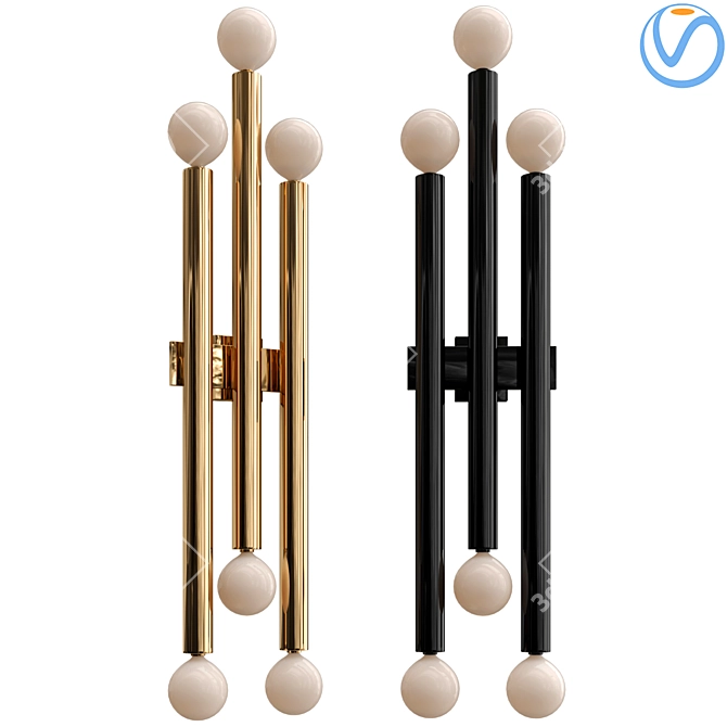 Gio Ponti Sconces: Iconic Italian Design 3D model image 1