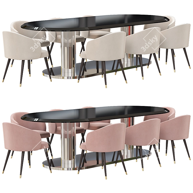  DV Home Collection Plaza Tavolo Dining Table 3D model image 1