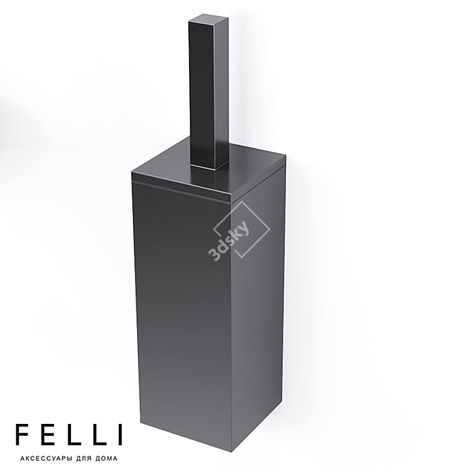 Sleek Stone Towel Holder 3D model image 3