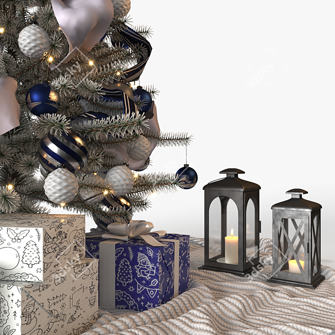  Festive Christmas Tree Decoration 3D model image 9