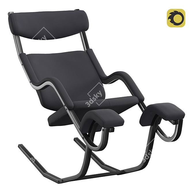 Varier Gravity Balans: Ergonomic Reclining Chair 3D model image 5