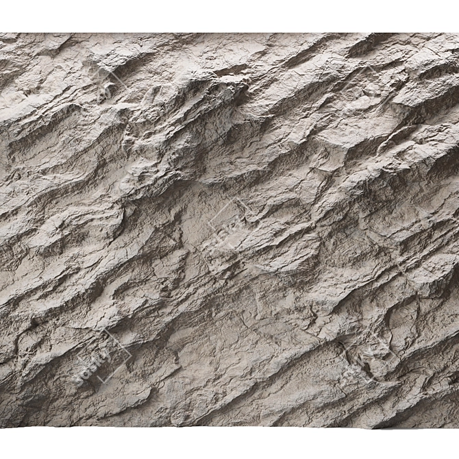 Seamless Rock Cliff Texture Pack 3D model image 1