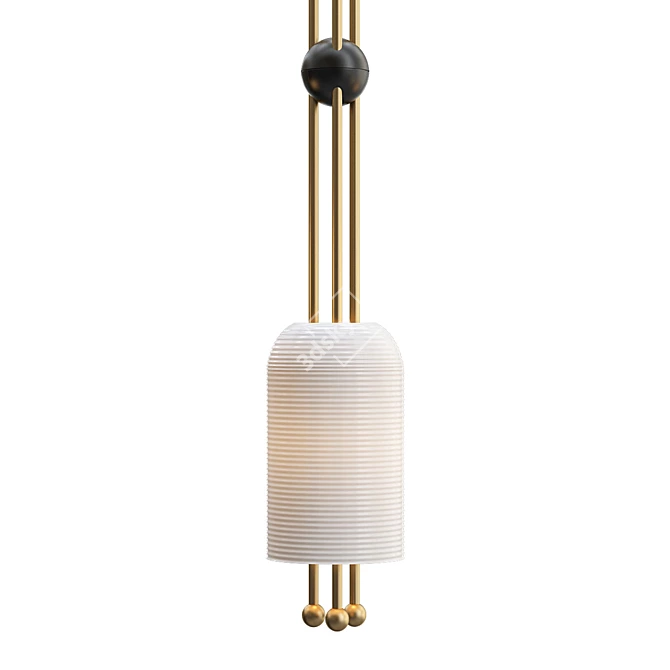 Sleek Lantern Pendant Lights 3D model image 3